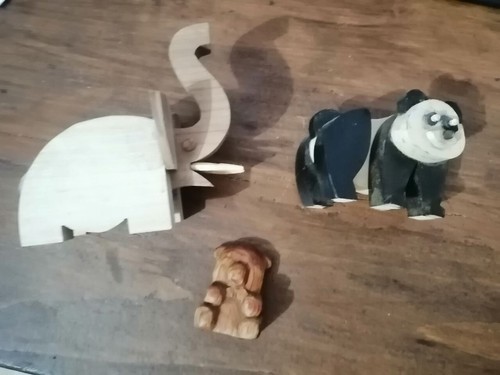 Lotto animali legno orso - di,