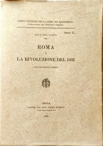 Roma rivoluzione del 1831 - roma,
