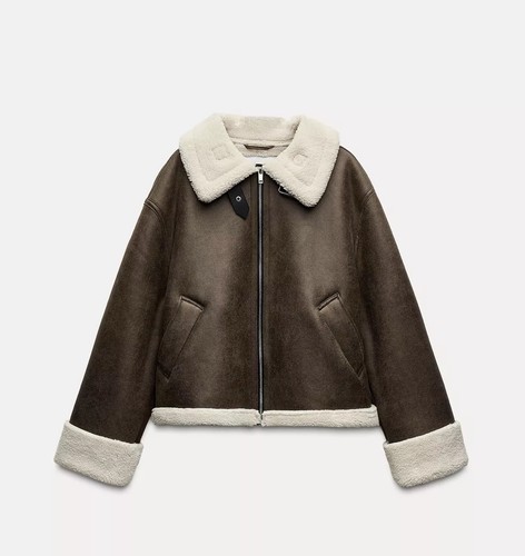 Zara khaki double - double, faced