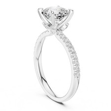 Anello con diamanti - , coltivati