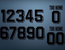 NUMERI PER MAGLIA CALCIO ANNI
