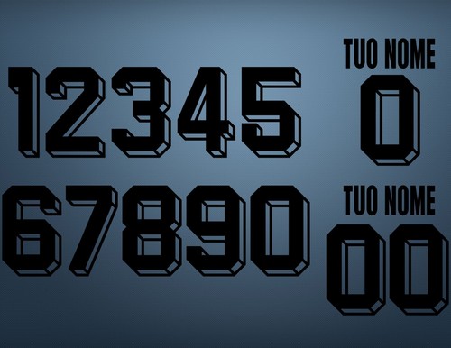 Numeri per maglia calcio - maglia, anni