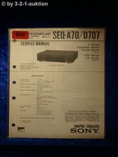Manuale Di Servizio Sony SEQ A70 / D707 Equalizzatore Grafico (#0880)