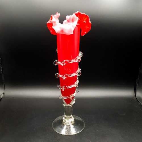Vaso vetro increspato - vaso,