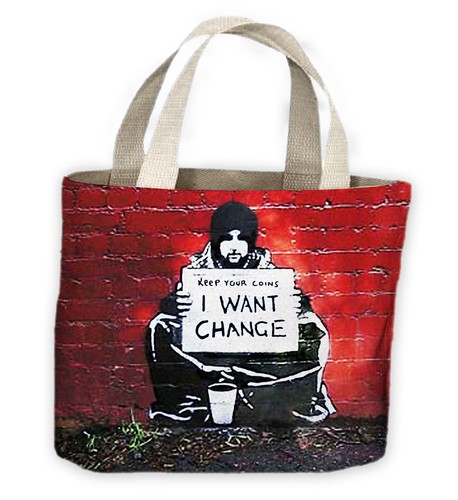 Bansky mantenere tuo monete - bansky,