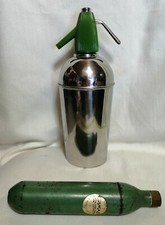 Sifone seltz seltzer CIMA 629671 con bombola ricarica (vuota), ACCIAIO, VINTAGE