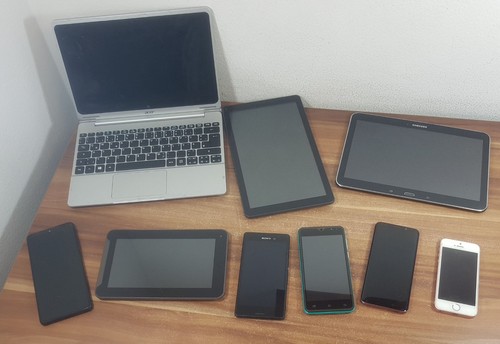 Collezione tablet cellulare