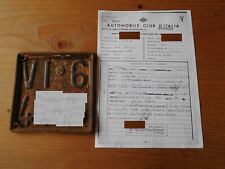 MOTO D'EPOCA MV AGUSTA 175 TURISMO SPORT  CORSA TARGA VISURA CST 1959 ACCESSORIO