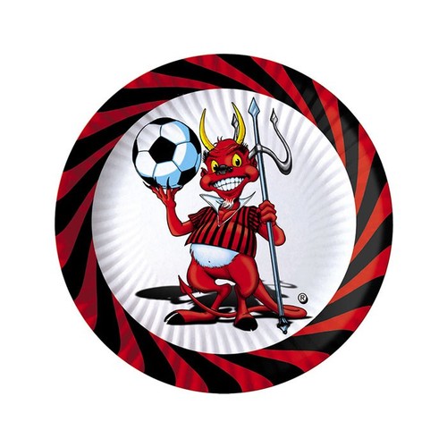 Piatti carta 18 rossonero - piatti,