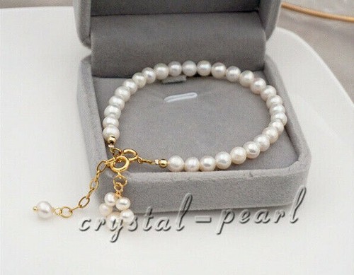 Bracciale perle bianche