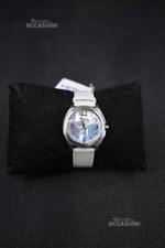 Orologio Donna Vagary Quadrante Azzurro Cinturino In Vera Pelle Bianco