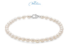 Bracciale Miluna Donna Argento 925 Perle Ovali 4-4,5 _PBR3644B