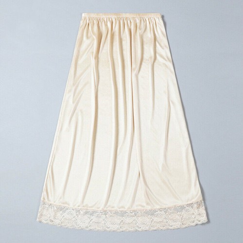 Gonna midi satin - con, pizzo