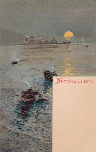 Cartolina napoli castel - di, napoli,