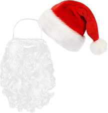 Cappello E Barba Da Babbo Natale, Accessori per Costume Da Babbos Natales per Ad