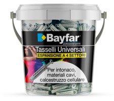 TASSELLI da 5 6 8 10 mm FISCHER UNIVERSALI IN NYLON CON VITE x muro legno matton