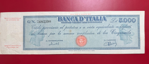 Repubblica italiana 5000 lire - repubblica,