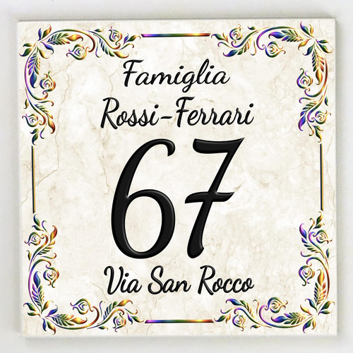 Numero civico ceramica - civico, in