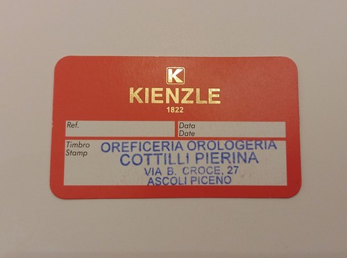 Kienzle 1822 garanzia warranty - kienzle,