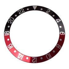 Intarsio lunetta nero/rosso "Coca-Cola" compatibile con Rolex GMT-Master II 16710 16760
