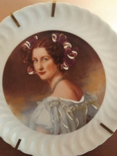 Piatto Limoges Le Roy con volto di donna Vintage