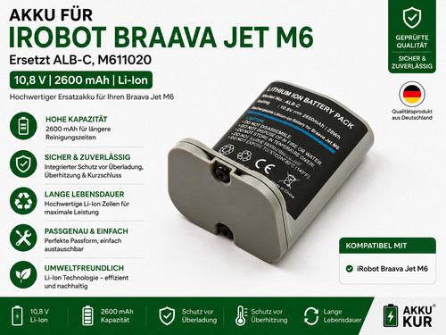 Batteria per irobot braava jet - per,