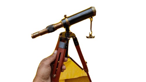 Antico telescopio vintage - , in