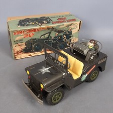Giocattolo In Latta Army Combat Jeep Daya Terai Made In Japan Vintage Anni ‘60