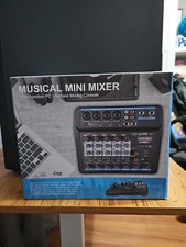 Mixer Mini Musical Depusheng U6 Console di missaggio audio Registrazione USB Blu