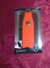 Custodia cover flip Samsung Galaxy S4 Lamborghini originale Diablo Arancio Fluo