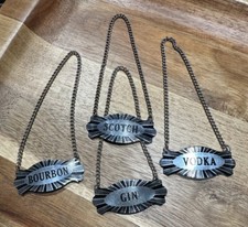 Set 4 Metal Liquor Bottle