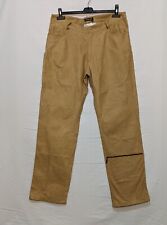 Pantaloni Vittorio Forti Uomo, Pellame bovino, Beige, Girovita 96 cm (Taglia 52)