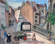 Ancien TABLEAU H/T "vue de