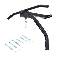 HOMCOM Staffa di supporto per sacco da boxe con barra per trazioni, 93x47x51cm