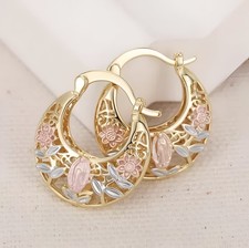 Orecchini Cerchio Floreale