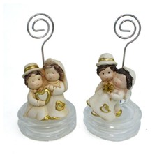 34287 Bomboniere Portafoto Sposi Sposini Cristallo Innamorati Nozze Matrimonio