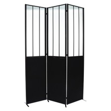 Paravento in metallo e vetro