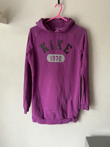 Felpa con cappuccio viola nike - con,