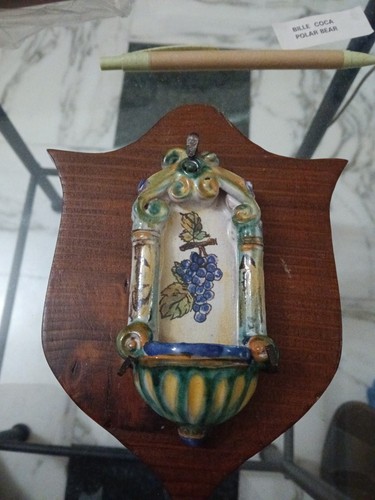 Acquasantiera vintage ceramica - acquasantiera,