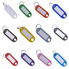 Targhette chiave scrivibili, portachiavi con anello