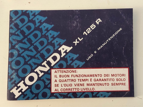 Honda 125r libretto uso - xl,