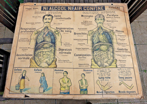 Antico poster medico - , dr
