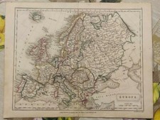 CARTA INCISIONE CARTINA EUROPA