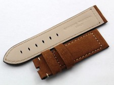 Cinturino Officine Panerai Pelle Scamosciata Marrone 24/22mm Artigianale Nuovo