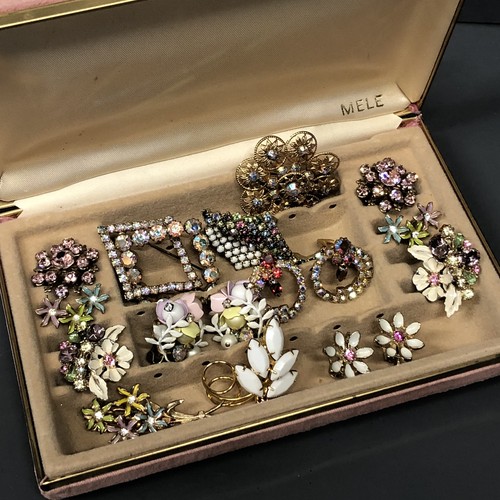 Lotto gioielli strass - , rosa