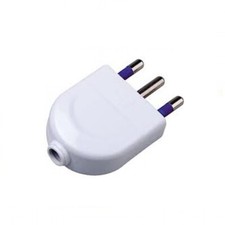 Spina volante prolunga elettrica professionale 10A bianco maschio