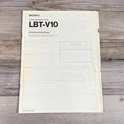 Sony lbt v10 1984 stereo - 1984,
