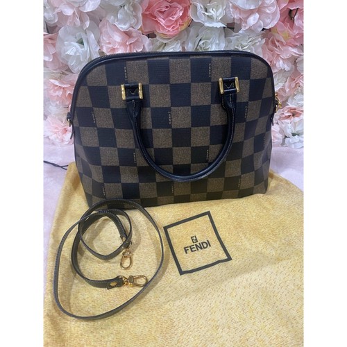 Fendi pequin check dome bag - fendi,