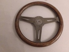 VOLANTE NARDI D'EPOCA  IN MOGANO  DIAMETRO 32 CM  ANIMA IN ACCIAIO