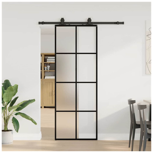 Sliding door 76x205 black - sliding,
